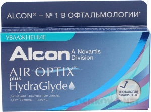 Air Optix plus HydraGlyde  3 линзы